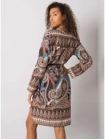 Šaty DHJ SK 5766 1.32X čierna a béžová