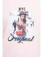 Blúzka s potlačou Original powder pink Blúzka s potlačou Original powder pink