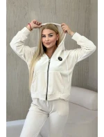 Velúrový set mikina + nohavice svetlá béžová Velúrový set mikina + nohavice svetlá béžová