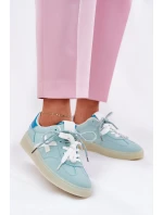 Niskie Buty Sportowe Damskie W Panterkę Miętowe Zelevelis