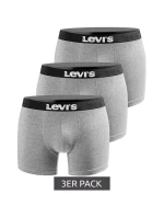 Pánske 3-pakové šedé bavlnené boxerky Levi's