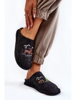 Domowe Papcie Big Star KK276018 Czarno-Beżowe