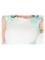 Dámske spoločenské šaty zdobené čipkou biele ecru - Biela - Numoco Dámske spoločenské šaty zdobené čipkou biele ecru - Biela - Numoco