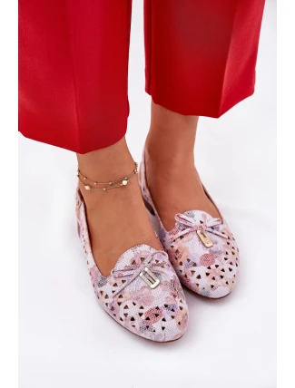 Ażurowe Baleriny Z Odkrytą Piętą Multikolor Navinnia