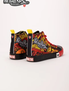 Trampki Pol'and'Rock Festival X Big Star SS174501 Czarno-Czerwone