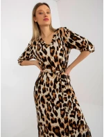 Dámske šaty LK SK 509249 2.71P čierna a béžová - FPrice