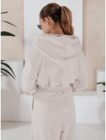 Dámsky set širokých nohavíc a mikiny MINALIA beige FashionStreet AY0917