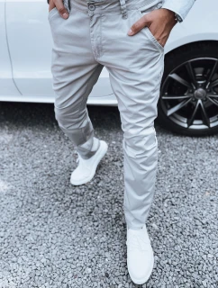 Pánske tmavosivé nohavice FashionStreet chinos UX4340