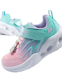 Skechers Color Breeze LED Detská športová obuv pre dievčatá Tyrkysová