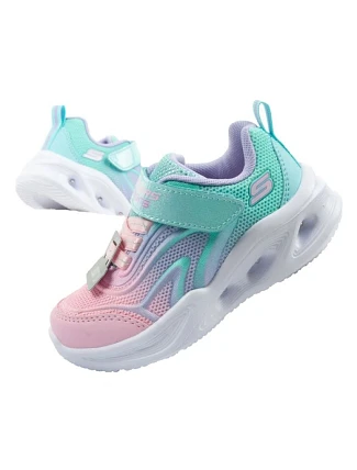 Skechers Color Breeze LED Detská športová obuv pre dievčatá Tyrkysová Skechers Color Breeze LED Detská športová obuv pre dievčatá Tyrkysová