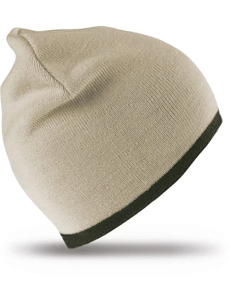 Result Headwear RC 046X Obojstranná pletená čiapka 28.046X stone/olive Result Headwear RC 046X Obojstranná pletená čiapka 28.046X stone/olive