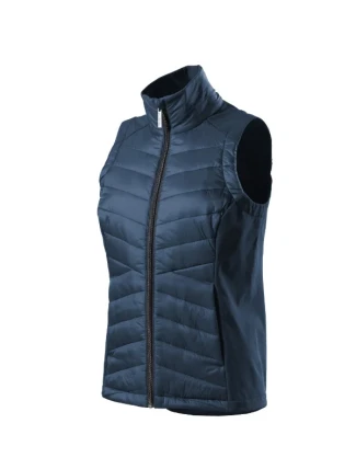 Krížová hybridná vesta dámska tmavomodrá