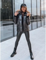 Dámska prešívaná zimná bunda SPARKLE black FashionStreet TY3953 Dámska prešívaná zimná bunda SPARKLE black FashionStreet TY3953