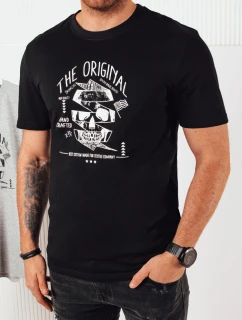 Pánske tričko s potlačou čierne FashionStreet RX5381