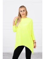 Mikina s potlačou kolesa žltá neónová