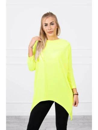 Mikina s potlačou kolesa žltá neónová