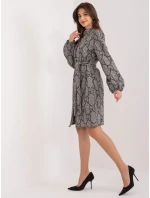 Šaty LK SK 509526 1.06 šedá čierna