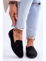 Semišové pohodlné mokasíny Black Giovana