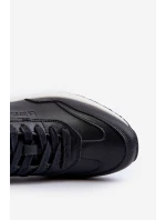 Sneakersy Męskie Skórzane BIG STAR NN174287 Czarne