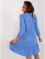 Modré letné šaty s volánmi SUBLEVEL