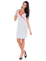 Dámske šaty model 71193 šedo - oranžová - RaWear