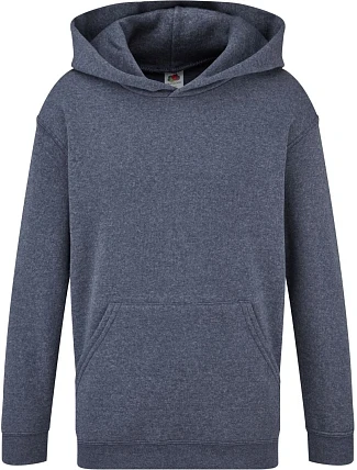 Fruit of the Loom Classic Kids Hooded Sweat Detská mikina s kapucňou 16.2043 vintage heather navy Fruit of the Loom Classic Kids Hooded Sweat Detská mikina s kapucňou 16.2043 vintage heather navy