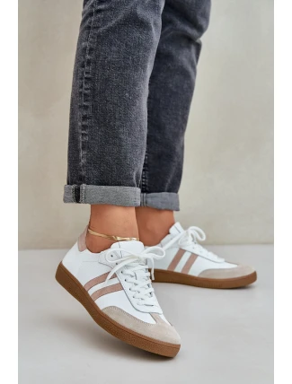Zazoo N1068 Dámske kožené nízke tenisky Beige