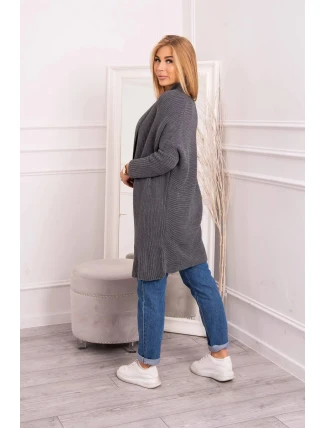 Sveter s netopierími rukávmi grafitový - Kesi Sveter s netopierími rukávmi grafitový - Kesi
