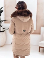 Dámska zimná bunda s kapucňou FashionStreet camel TY5082