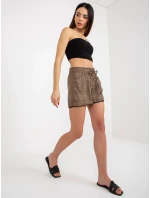 Dámske šortky D73770M61531KG hnedé - FPrice