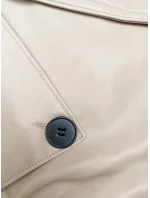 Krátky trenčkot z ekologickej kože J Style v studenej béžovej farbe (11Z8102) Krátky trenčkot z ekologickej kože J Style v studenej béžovej farbe (11Z8102)