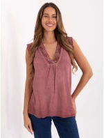 Blúzka MI BZ 7975.09P tmavoružová