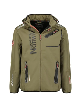 Geographical Norway Softshellová bunda Royaute DB 068 M WY1997H/GN-Kaki / Black