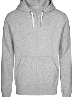 Promodoro 1650 Pánska mikina s kapucňou „X.O“ 40.1650 heather grey