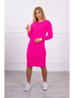 Sveter Šaty pruhované ružové neónové