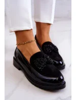 Elegantné lakované mokasíny Black Belize