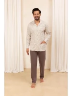 Regina 486 dlhé/r 2XL-3XL z25/26 pánske pyžamo bez zipsu