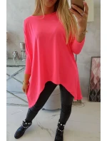 Oversize blúzka ružová neónová