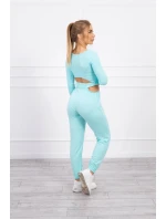 Súprava s blúzkou vo farbe mint
