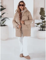 Dámska prešívaná bunda LETLIS beige FashionStreet TY3247 Dámska prešívaná bunda LETLIS beige FashionStreet TY3247