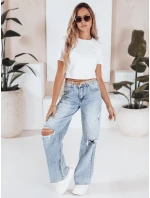 Dámske baggy džínsy svetlomodré FashionStreet UY2805 Dámske baggy džínsy svetlomodré FashionStreet UY2805