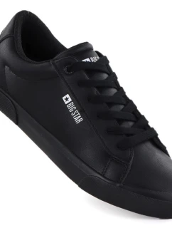 Pánske nízke tenisky z ekokože čierne Big Star TT174002