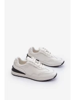 Sneakersy Męskie Skórzane BIG STAR NN174288 Białe