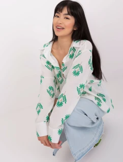 Košeľa LK KS 509349.04 bielo zelená