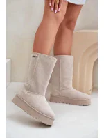 Snežnice s vysokou platformou Big Star OO274894 Light Beige