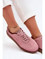 Zamszowe Damskie Sneakersy Daniel Lopez Just Dare SS2D4010 Różowe