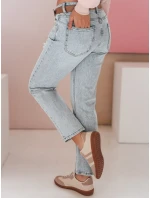 Dámske džínsové nohavice slim fit s opaskom SLIMLEN modré FashionStreet UY2349