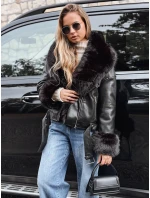 Dámska kožušinová bunda ramones black FashionStreet TY5233