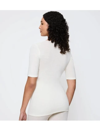 Dámske tričko Beauty Layers SSL Top Wool - WHITE - white 1595 - TRIUMPH