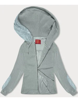 Dámska rebrovaná mikina v mätovej farbe (AMG-311) Dámska rebrovaná mikina v mätovej farbe (AMG-311)